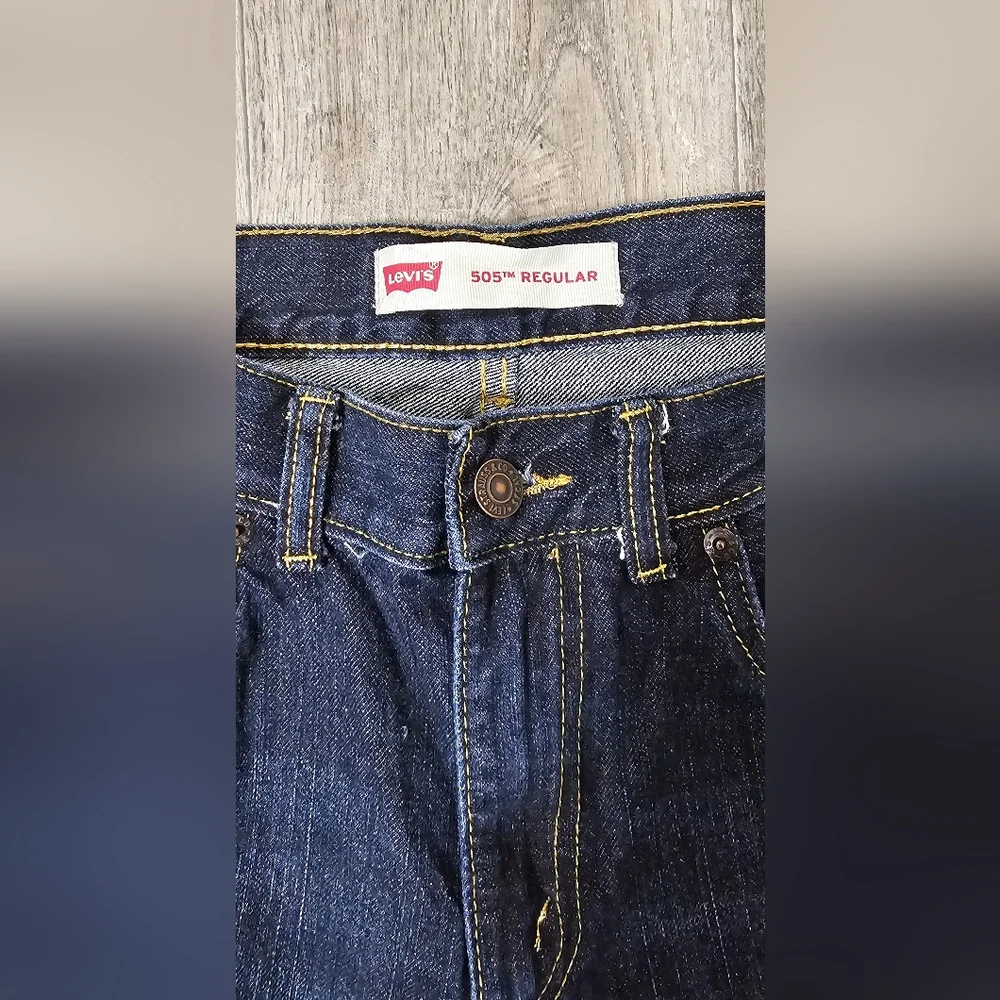 Levi's Men's 505 Dark Blue Denim Jeans